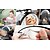 preiswerte LED-Stehlampe-LED-Stehlampe 24 Zoll Halbkreislicht mit Telefonclip Stehlampe 360 Grad drehbar schwarz