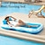 voordelige Koel buiten-1 stuk opblaasbare drijvende stoel met bekerhouder en rugleuning - blauw en wit pvc-materiaal, perfect voor zwembaden, stranden, meren en feesten - ligstoel voor volwassenen