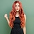 levne Syntetické trendy paruky-Syntetické paruky Vlnitá Curly Weave Vrstvený střih S ofinou na stroji Paruka 28&quot; A1 Umělé vlasy Dámské Klasické Pohodlné Zářící barvy Vícebarevný