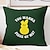 voordelige Vakantie kussensloop-Paas Grappige Konijn Decoratieve Gooi Kussenshoes 1PC Zacht Vierkant Bank Kussenhoes Kussenhoes voor Slaapkamer Woonkamer Bank Stoel Zwart Groen