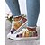 baratos Ténis de mulher-tênis casual feminino de lona - tênis estiloso com estampa de mármore aquarela, cadarço e cano baixo para uso diário, caminhadas e viagens