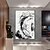 ieftine Picturi Abstracte-pictură în ulei realizată manual, pânză, artă de perete, decorare abstractă, simplă, alb-negru, pentru decorarea casei, pictură rulată fără rame, neîntinsă