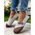 billige Flate sko til kvinner-kvinners kontrastfarge flystrikkede slip-on flater med bred passform - pustende lettvekts uformelle barfotsko med blomsteraksenter