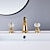 cheap LED Faucets-Bathroom Sink Faucet - Widespread Electroplated Widespread Two Handles Three HolesBath Taps