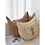 abordables Sacs à bandoulière-Sac à bandoulière en paille tissée à la main de grande capacité pour femme - Sac à bandoulière bohème avec poche avant, sac fourre-tout de plage d&#039;été, sac fourre-tout de voyage décontracté pour les vacances, le shopping et l&#039;utilisation quotidienne