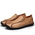 baratos Sapatilhas e Mocassins para Homem-mocassins masculinos de couro sintético genuíno bege – sapatos casuais de condução com costura feita à mão para atividades ao ar livre e viagens
