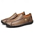 baratos Sapatilhas e Mocassins para Homem-mocassins masculinos de couro sintético genuíno bege – sapatos casuais de condução com costura feita à mão para atividades ao ar livre e viagens