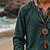 economico Vacanza-Per uomo Camicia camicia di lino Camicia estiva Camicia da spiaggia Tinta unica Da mare Per eventi Verde Manica lunga Abbigliamento