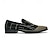 voordelige Hereninstappers &amp; loafers-herenschoenen voor gala - zwarte fluwelen loafers met studs en spiraalontwerp voor luxe gelegenheden