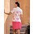 cheap Polos &amp; Quarterzips-Women&#039;s Golf Polo Shirt Yan pink Denim Blue Short Sleeve Top Ladies Golf Attire Clothes Outfits Wear Apparel