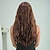 baratos Perucas Sintéticas sem Touca-Perucas sintéticas Curva solta Onda Profunda Corte em Camadas Partida Profunda Fabrico à Máquina Peruca 28 polegadas A1 Cabelo Sintético Mulheres Elástico Clássico Cabelo com Luzes / Reflexos Marrom