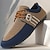 billige Herresneakers-mænds nylon afslappede slip-on sko med kontrasterende teksturer - perfekt til dagligt slid og fritidsaktiviteter