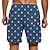 halpa Ocean Print-Miesten Merellinen Ankkuri Vuoratut shortsit 2 in 1 uimashortsit Uimashortsit Keskivyötärö Havaijilainen Loma Pyhäpäivä Ranta-asut Sivutaskut Compression Linerin kanssa Joustava kiristysnyöri