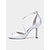 billige Formell-kvinners hvite sateng-tverremmer peep-toe hæler – elegante stiletto-sandaler for bryllup og datekveld