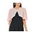 billige Kappe Sjal-sjaler kvinders wrap bolero skuldertræk frakker / jakker elegant solbeskyttelse kortærmet chiffon bryllup wraps med ren farve til formelt forår  &amp; efterårskjole for at imponere 2025