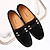 billiga Slip-ons och loafers till herrar-vinröd mocka loafers för män – slip-on körmockasiner med metallaccent för vardags- och affärskläder