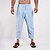 baratos Clássico-Homens Calças Capri Shorts de linho Shorts de verão Shorts de praia Com Cordão Cintura elástica Perna Cordão Tecido Conforto Respirável Comprimento do joelho Ao ar livre Feriado Praia Moda Estilo
