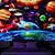 cheap Planet Tapestry-Blacklight Tapestry Glow in the Dark Glow Party UV Reactive Planet Universe Trippy Misty Nature Landscape Hanging Tapestry Wall Art Mural for Living Room Bedroom