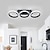billiga Klusterdesign-modern led taklampa 3-huvud fyrkantig cirkulär inbäddad taklampa 30w tre färg taklampa korridor armatur lämplig för sovrum vardagsrum kök kontorsbelysning