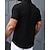voordelige heren overhemd met knopen-Voor heren Overhemd Zomer overhemd Normaal shirt Strand hemd Overhemd met knopen Zwart Wit Korte mouw Effen Overhemdkraag Vakantie Hawaii Voorvak Kleding Polyester Modieus Casual Comfortabel