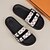 billige Uformelle sandaler-sorte slides til mænd med dekorative spændedetaljer - behageligt og trendy fodtøj til dagligt brug