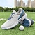 cheap Men's Golf Shoes-Men's Stylish Red, White &amp; Gray Golf Shoes, Advanced Grip Sole, Perfect for Competitive Golfing