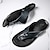 cheap Vacation Sandals-Men&#039;s Contemporary Tan Faux Leather Flip-Flops with Dual Cut-Outs and Adjustable Straps - Versatile Footwear for Everyday Comfort