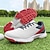 cheap Men's Golf Shoes-Men's Stylish Red, White &amp; Gray Golf Shoes, Advanced Grip Sole, Perfect for Competitive Golfing