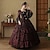 abordables Vestidos-Vintage Rococó Renacimiento Maxi Vestidos Normal Julieta Princesa Reina Elizabeth Plisado Ostentoso Princesa Escote Cuadrado Disfraz Mujer Víspera de Todos los Santos Carnaval Mascarada Rendimiento