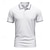 baratos Polo Clássico Masculino-Homens Pólo Camisa de golfe O negócio Casual gola pólo com nervuras Manga Curta Moda Básico Côr Sólida Tecido Botões Verão Primavera &amp; Outono Normal Preto Branco Rosa claro Vermelho Azul Marinha Azul