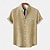 abordables Vacances-Homme Chemise Chemise en lin Chemise d'été Chemise de Plage Chemises non rentrées Plaid Vacances Fête Jaune Bleu Vert Manche Courte Col Été Vêtement Tenue