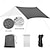 abordables Protection Solaire-un morceau de auvent carré multifonctionnel extérieur, auvent de plage de protection solaire, parasol, tapis de sol argenté clair