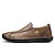 baratos Sapatilhas e Mocassins para Homem-mocassins masculinos de couro sintético genuíno bege – sapatos casuais de condução com costura feita à mão para atividades ao ar livre e viagens