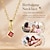 preiswerte Geschenke-Personalisierte Geburtsstein-Halskette Individuelles bestes Geschenk für Mama Schmuck für Ehefrau Freundin oder Mama mit natürlichem Edelstein-Anhänger