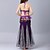 cheap Belly Dancewear-Belly Dance Skirts Gold Coin Pure Color Splicing Women&#039;s Performance Training Sleeveless High Polyester