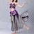 cheap Belly Dancewear-Belly Dance Skirts Gold Coin Pure Color Splicing Women&#039;s Performance Training Sleeveless High Polyester