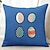 voordelige Vakantie kussensloop-Paas Eieren Decoratieve Gooi Kussenshoes 1PC Zacht Vierkant Bank Kussenhoes Kussenhoes voor Slaapkamer Woonkamer Bank Stoel Zwart Blauw Groen