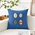 voordelige Vakantie kussensloop-Paas Eieren Decoratieve Gooi Kussenshoes 1PC Zacht Vierkant Bank Kussenhoes Kussenhoes voor Slaapkamer Woonkamer Bank Stoel Zwart Blauw Groen