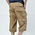 baratos Feriado-Homens calções capri Calças Capri Bermuda Cargo Shorts de Trilha Cintura elástica Bolso multi Com cinto Tecido Conforto Respirável Comprimento da panturrilha Diário Streetwear à moda Casual