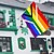 billige Hageflagg, Banner-Juni Pride Måned LGBTQ LGBT Pride Flagg Regnbue Utendørs Innendørs med Øyehull Hus Hage Dekorasjoner Høytidsbanner Skilt Glad Pride
