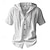 economico Casual da lavoro-Per uomo Camicia Camicia bianca di cotone Camicia casual Camicia con Bottoni Camicia di cotone Semplice Vacanza Streetwear Nero Bianco Cachi Grigio Manica Corta Con Cappuccio Estate Abbigliamento