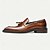 cheap Premium Leather Loafers-Men&#039;s Handmade Genuine Leather Loafers - Premium Brown Slip-On Tassel Dress Shoes for Kentucky Derby, Business &amp; Formal Occasions