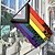 billige Hageflagg, Banner-Juni Pride Måned LGBTQ LGBT Pride Flagg Regnbue Utendørs Innendørs med Øyehull Hus Hage Dekorasjoner Høytidsbanner Skilt Glad Pride