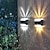 cheap Outdoor Wall Lights-4 Pcs LED Solar Outdoor Wall Lights Fence Light Up and Down Lighting Wall Lamp Outdoor Waterproof Garden Courtyard Landscape Atmosphere Decorative Lights