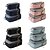 billiga bagage- och reseförvaring-komprimerade packningskuber reseförvaringsset, 3/6 set kompressionspackningskuber för resor, mesh visuella kläder bagageorganisator bärbar lätt resväska