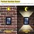 cheap Outdoor Wall Lights-4PCS LED Solar Outdoor Wall Lights Waterproof Up and Down Lighting 2LED Outdoor Waterproof Fence Light Suitable for Yard Garage Porch Garden Decoration