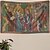 billige Middelalderlig væv-Middelalder Tapestry Middelalder Tapestry Gotisk Kunst Stor Tapestry Murmaleri Dekor Baggrund Gardin Hjem Soveværelse Stue Dekoration Sidende Hersker med To Kvinder og En Helgen