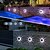 baratos Candeeiros Luzes de Exterior-4 peças de luzes de parede solares LED para exterior, design reversível em forma de pétala com 12 contas, perfeito para cerca de jardim, caminho, degraus, escadas e efeito de estrela brilhante