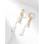 abordables Mariages &amp; Événements-Femme Blanc Boucles d&#039;Oreille Géométrique Content mode simple Des boucles d&#039;oreilles Bijoux Doré Pour Vacances Festival 1 paire