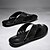 cheap Vacation Sandals-Men&#039;s Contemporary Tan Faux Leather Flip-Flops with Dual Cut-Outs and Adjustable Straps - Versatile Footwear for Everyday Comfort